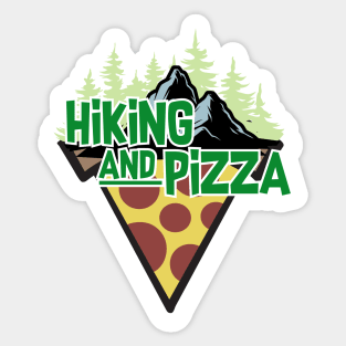 hiking and pizza Sticker